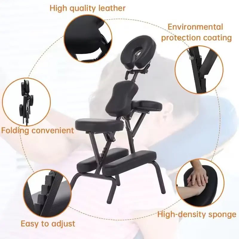 Portable Foldable Massage Chair - Al - AndalousBlack