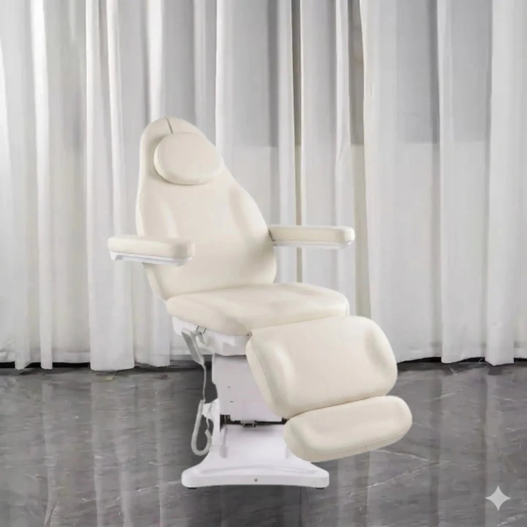 Luxury Electric Massage Bed with 4 Motors, 5 Positions, and 45 - Degree Rotation - Al - AndalousOff - White