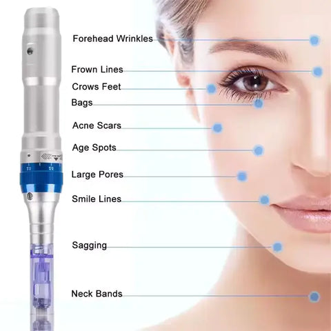 قلم A6 Micro-needling - نظام ختم الجلد المتقدم لتجديد شباب البشرة