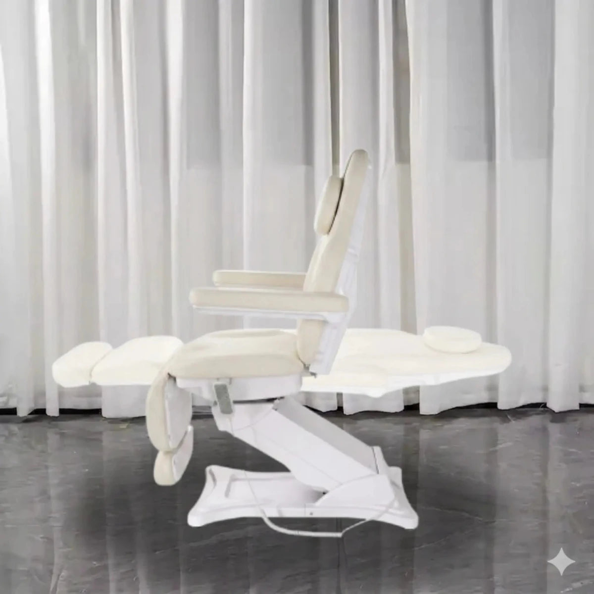Luxury Electric Massage Bed with 4 Motors, 5 Positions, and 45 - Degree Rotation - Al - AndalousOff - White