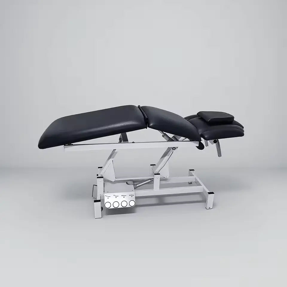 Premium Electric Chiropractic Bed – Adjustable Backrest, Height & Armrest - Al - AndalousBlack