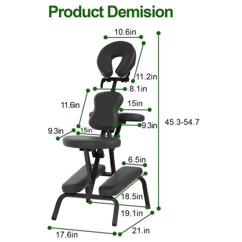 Portable Foldable Massage Chair - Al - AndalousBlack