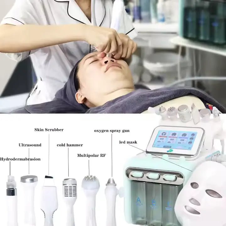 Professional - Grade Deep Cleansing Facial Device with Small Bubble Technology 7in1 - Al - Al-AndalousProfessional