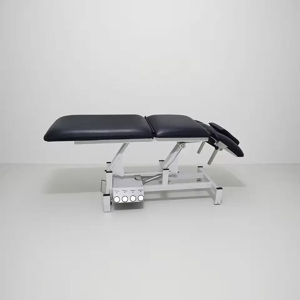 Premium Electric Chiropractic Bed – Adjustable Backrest, Height & Armrest - Al - AndalousBlack