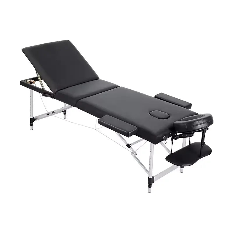 Portable Massage Table – 3 Section Aluminum Frame - Al - AndalousBlack