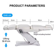 Luxury Electric Massage Bed with 4 Motors, 5 Positions, and 45-Degree Rotation