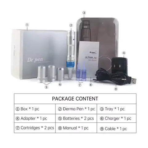 قلم A6 Micro-needling - نظام ختم الجلد المتقدم لتجديد شباب البشرة