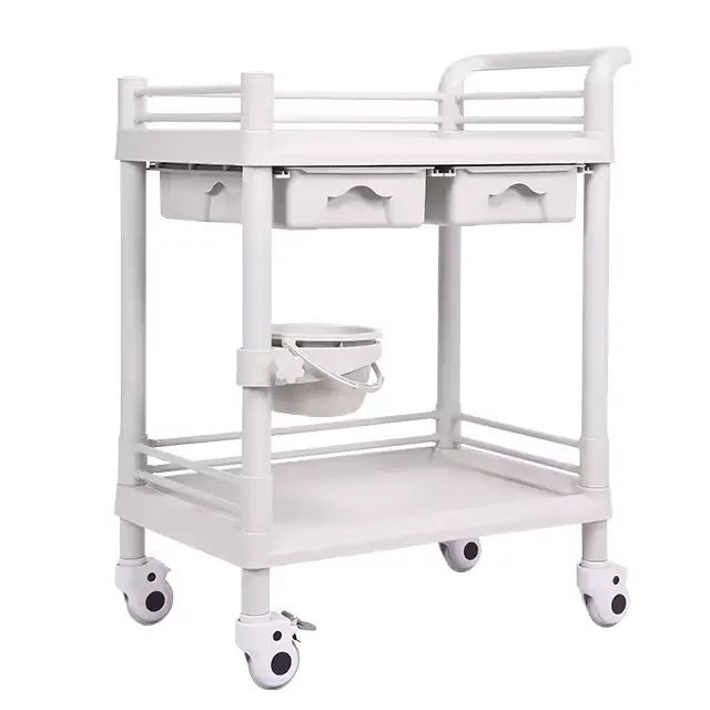 Fiber Salon Table with 3 & 2 Layers, Drawer, and Baskets - Al - Andalous3 layers