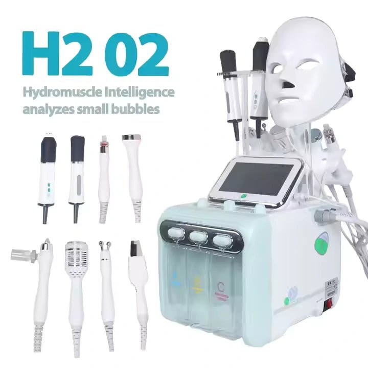 9 - in - 1 Oxygen Jet Hydro Dermabrasion RF Beauty Machine for Comprehensive Skin Care - Al - Andalous9 - in - 1 Oxygen Jet Hydro Dermabrasion RF Beauty Machine for Comprehensive Skin Care