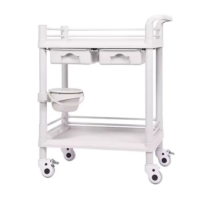 Fiber Salon Table with 3 & 2 Layers, Drawer, and Baskets - Al - Andalous2 layers