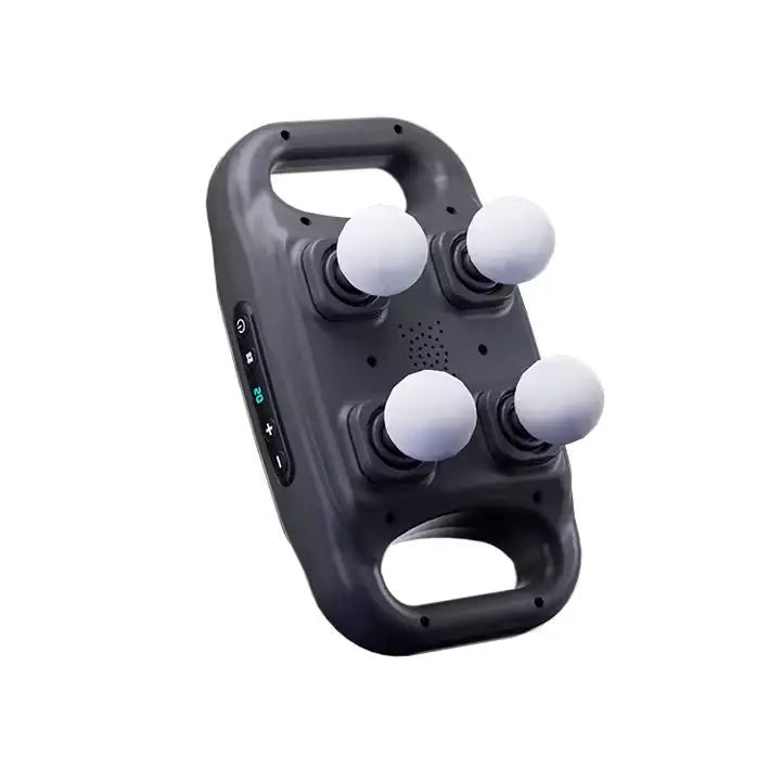 Rechargeable 4 - Heads Handheld Deep Tissue Muscle Massager Gun with Speed Control - Al - Andalous