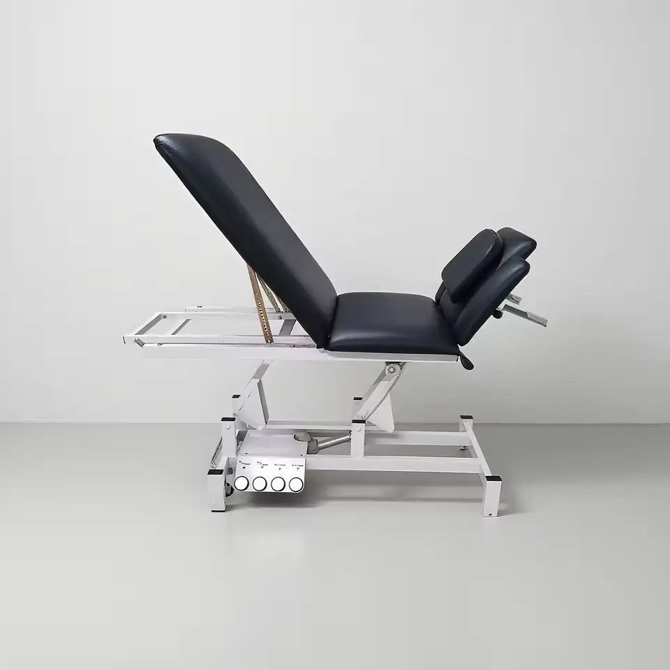 Premium Electric Chiropractic Bed – Adjustable Backrest, Height & Armrest - Al - AndalousBlack