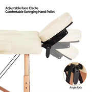Portable massage bed 2 folding sections