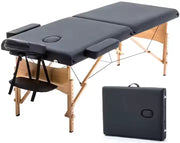 Portable massage bed 2 folding sections