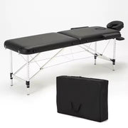 Portable Massage Bed 2 Folding Sections Aluminum