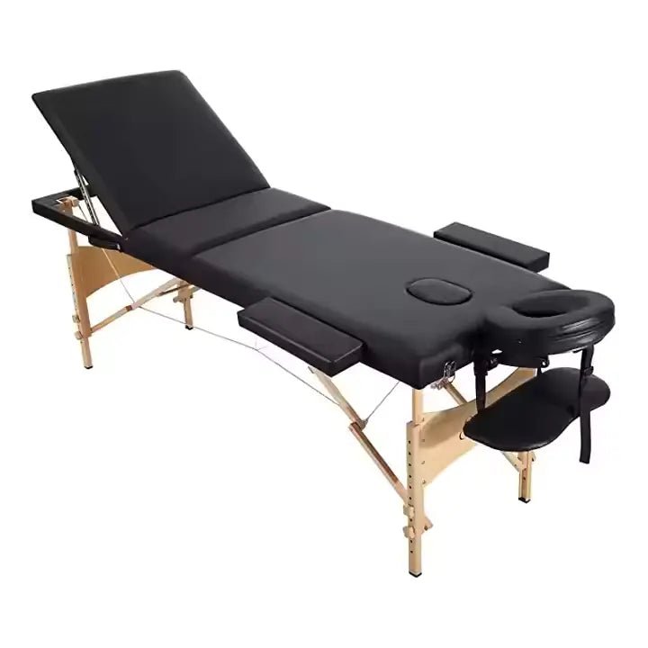 3 - section Wooden Massage Bed Beauty Salon - Al - Andalous3 - section Wooden Massage Bed Beauty SalonBlack