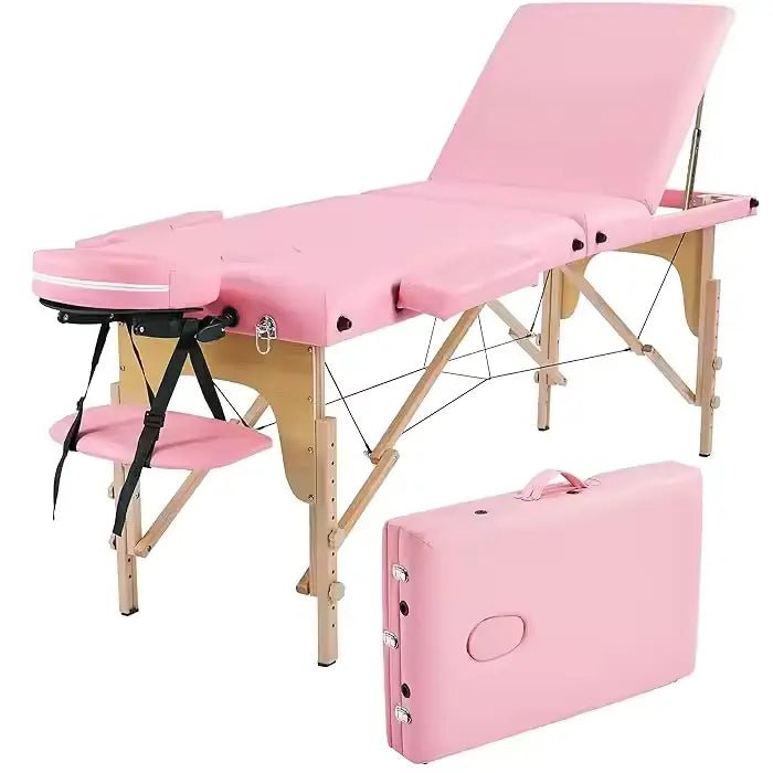 3 - section Wooden Massage Bed Beauty Salon - Al - Andalous3 - section Wooden Massage Bed Beauty SalonPink